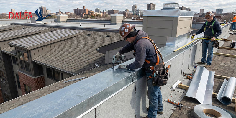 اجرای فلاشینگ گالوانیزه و آلومینیومی